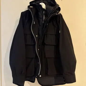 sacai 립 스톱 블루종 자켓