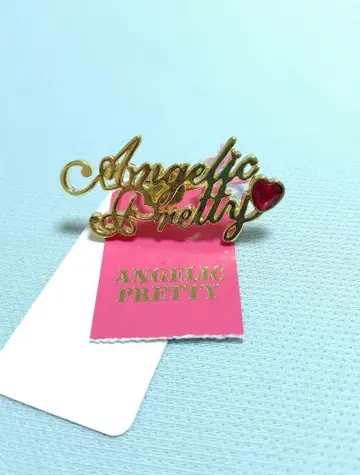 Angelic 플레이트 반지 (골드 x 아카) AngelicPretty