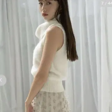 폭스 알파카 슬리브리스 터틀 풀오버