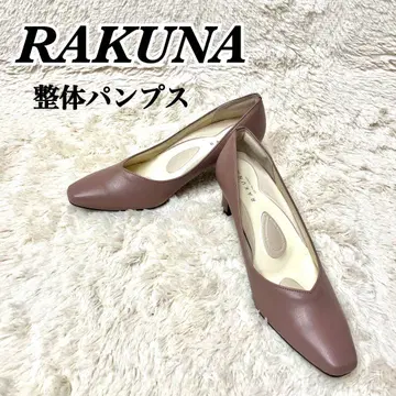 RAKUNA 라쿠나 척추교정 펌프스 24.5cm 가죽 핑크 포멀