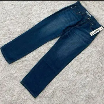 세탁 가능 LOUNIE 미사용 택 포함 마 혼방 데님 팬츠 40 L 루니