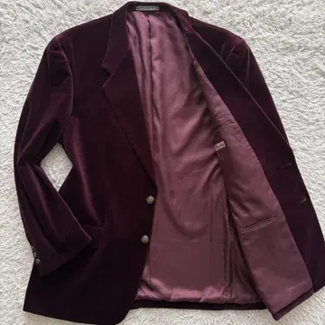 XL 사이즈 보르도 BALMORAL 벨로아 자켓 로고 버튼 일본제