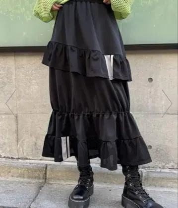 Candy Stripper FRILL MESH JERSEY SKIRT