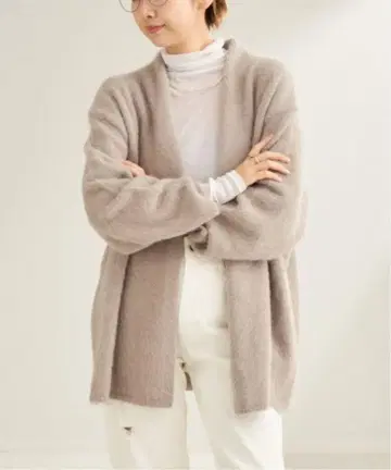 plage 가디건 fox cashmere fur gown