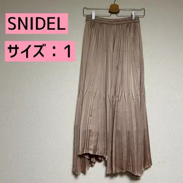 SNIDEL 스나이델 플리츠 비대칭 스커트