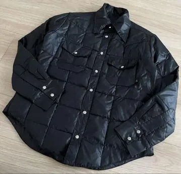 80s WOODS 우즈 다운 셔츠 구제 의류 블랙 블랙 M 캐나다제
