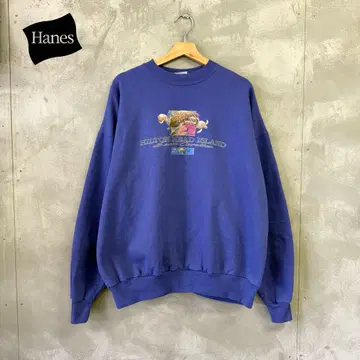 00's Hanes 맨투맨 트레이닝복 바다거북 애너멀 무늬 동물