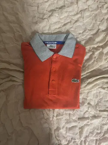 LACOSTE 오렌지 피케 셔츠 사이즈 3