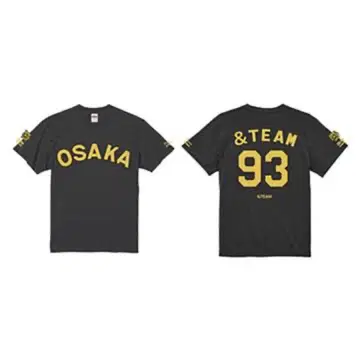 [ 익명 배송 ] &TEAM 한신 타이거즈 T셔츠 블랙 2025