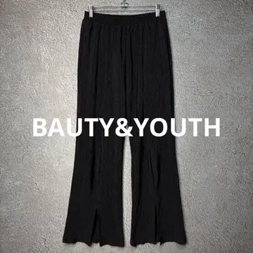 BAUTY&YOUTH 크레이프 팬츠 플레어 팬츠 워셔블