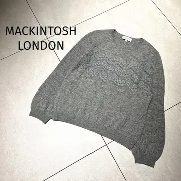 MACKINTOSH LONDON 캐시미어 혼방 레이스 크루넥 니트