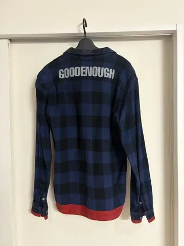 GOODENOUGH 플란넬 셔츠 XL 파랑 블랙 체크