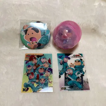 닌타마 란타로 피규어와 카드와 캔뱃지 세트