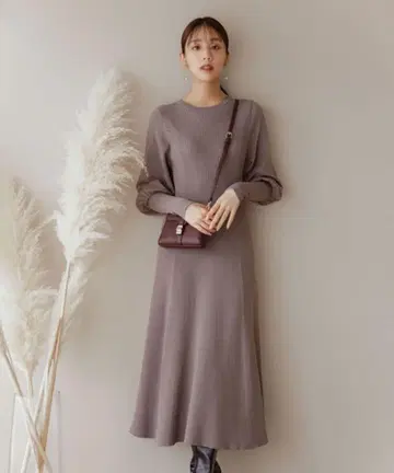 NATURAL BEAUTY BASIC 마톤 슬리브 니트 원피스