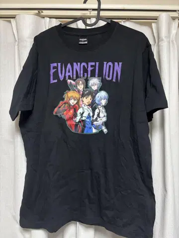 EVANGELION 블랙 T셔츠 LL