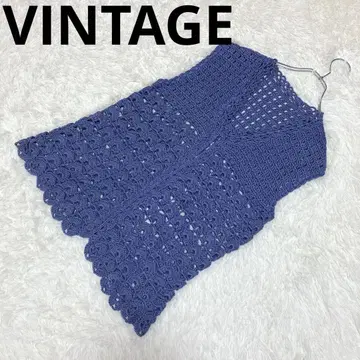 VINTAGE 빈티지(F) 열쇠 니트 베스트 니트 프론트 오픈 겉옷
