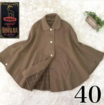 STEINBOCK 고품질 케이프 판초 코트 코인 버튼