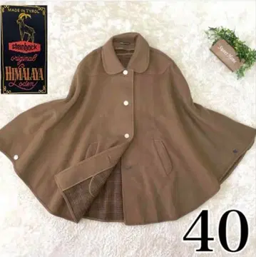 STEINBOCK 고품질 케이프 판초 코트 코인 버튼