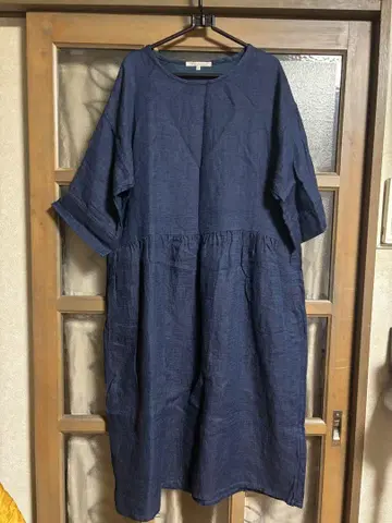 Vlas Blomme 블롬 7부 소매 롱 원피스