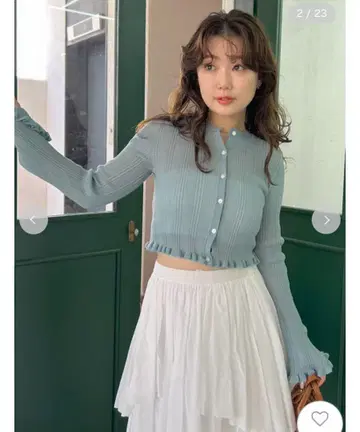 FRAY I.D 드라이 터치 세미 시어 가디건 / 워셔블