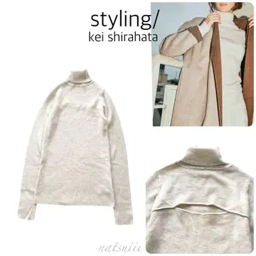 styling/ kei shirahata 2WAY 리브 터틀 니트