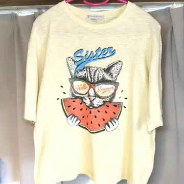 [ PAUL & JOE SISTER ] 고양이와 수박 T셔츠 size:1