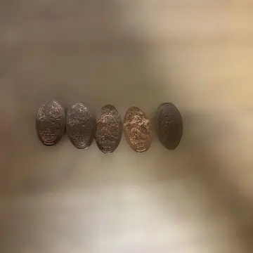 미키 금속제 코인 5개 세트