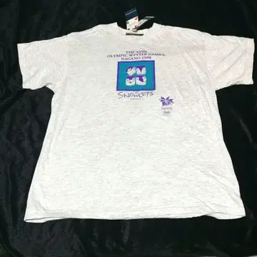 미사용 택 포함 데드스탁 나가노 올림픽 1998 그레이 공식 T셔츠