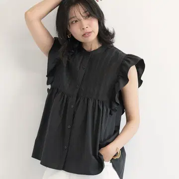 [ 새상품급 ] 밴야드 스톰 BARNYARDSTORM 핀턱 프릴 블라우스