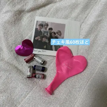 나니와단시 낙하물 은색 테이프 은테 풍선 폴라로이드풍