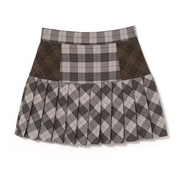 andmary Coco check pleats skirt M