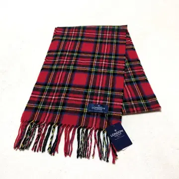 새상품 미사용 LONDONTRADITION 울 머플러 체크