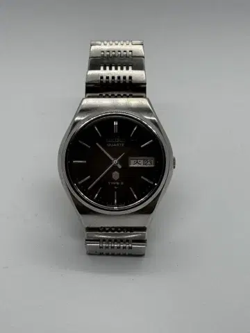 SEIKO 쿼츠 손목시계 TYPE II 블랙