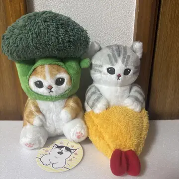 고양이 봉제 인형 브로콜리와 닭고기