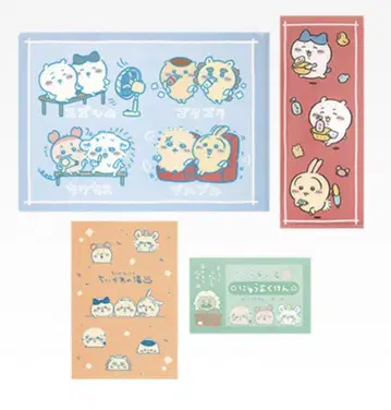 치이카와 클리어 파일 세트와 키링 3개