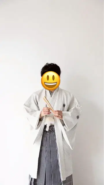 남성용 하카마 화이트