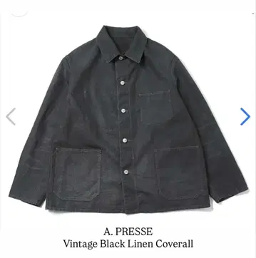 A. PRESSE Vintage Black Linen Coverall