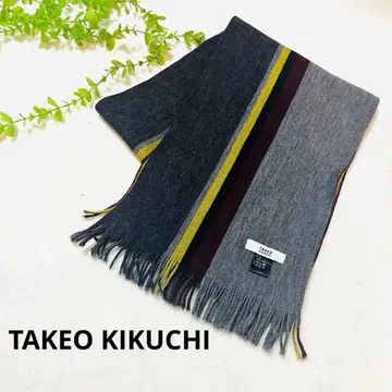 [ 미사용 ] TAKEO KIKUCHI V 스쿨 스트라이프 머플러