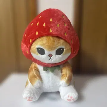 mofsand 이치고 모자 달린 고양이 봉제 인형
