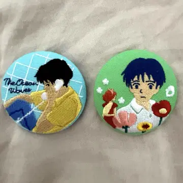 지브리 바다가 들린다 타쿠 빌린 날의 아리에티 자수 캔뱃지