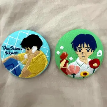 지브리 바다가 들린다 타쿠 빌린 날의 아리에티 자수 캔뱃지