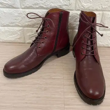 새상품급 마렛토 Maretto 레이스업 숏부츠 가죽 23.5cm