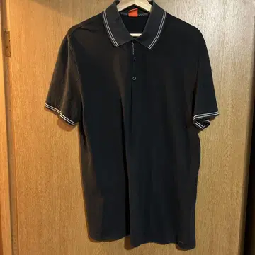 HUGOBOSS 블랙 피케 셔츠 XL
