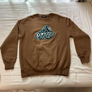 XLARGE 브라운 레오파드 자수 트레이닝복 M