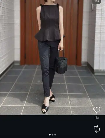 ZARA 페플럼 리본 상의