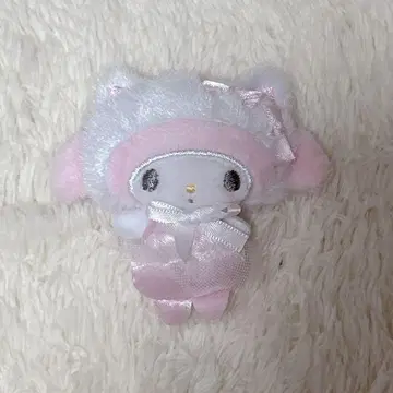 산리오 시크릿 헤어 클립 화이트 고양이 발레리나 마이멜로디