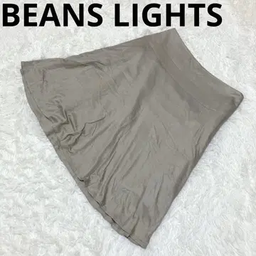 BEANS LIGHTS 빔즈 (38) 플레어 무릎 기장 스커트 베이지