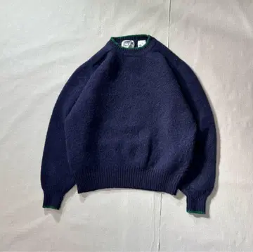 90s FORRESTEL 고급 셰틀랜드 버진 울 스웨터 네이비 L