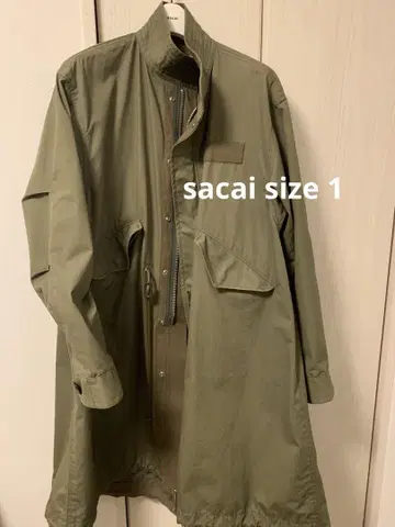 sacai 사카이 모즈 코트 카키 size 1