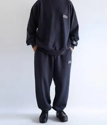 네이비 조거 팬츠 허리밴딩